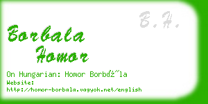 borbala homor business card